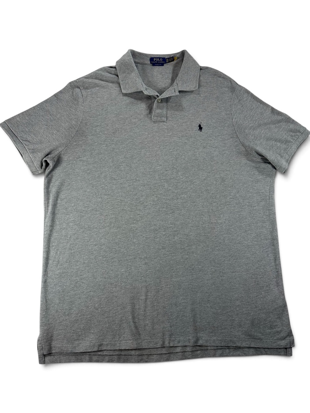 Polo by Ralph Lauren Men's XXL Grey Cotton Polo Shirt